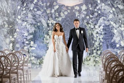 雪晶白冬季婚礼