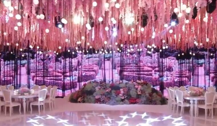 LED包厅+浪漫粉紫藤吊顶婚礼布置  03:41