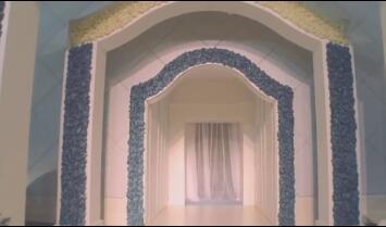 蓝白色公主风珍珠婚礼布置  02:33