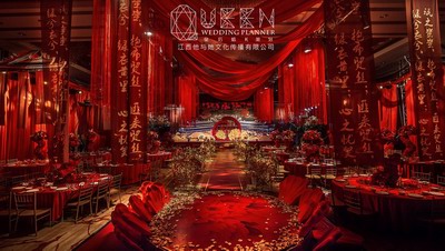 皇后红色新中式婚礼作品