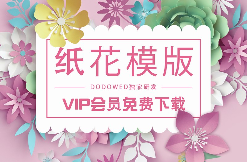 VIP会员专享：纸花模版