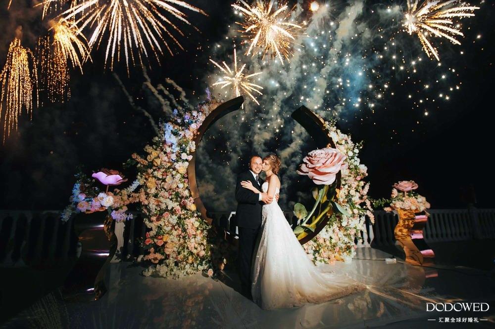 粉金色小王子主题玫瑰花婚礼