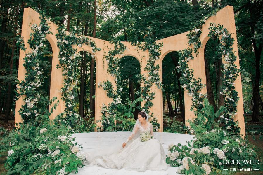 白绿户外欧式花园风婚礼