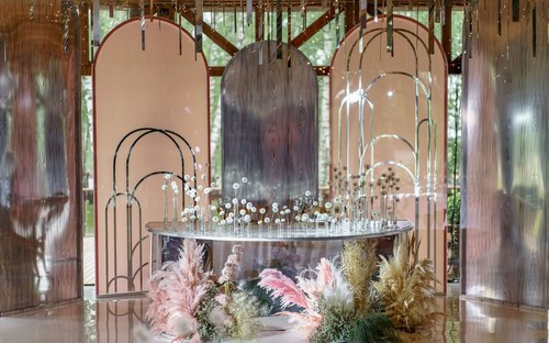 镜面光河时尚森系婚礼