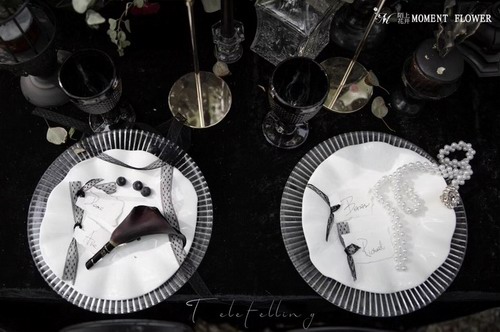 陌上花开神秘黑婚礼设计