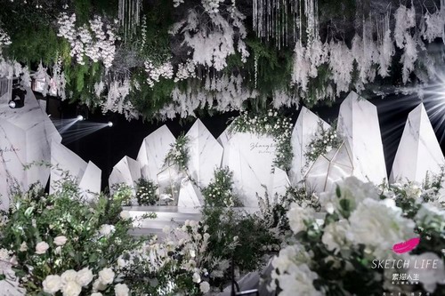 素描人生主题婚礼案例《水晶》