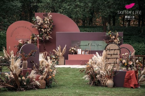 素描人生婚礼策划户外婚礼布置案例