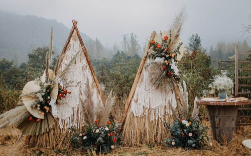 ANNE安妮宴会设计山脚下的稻田婚礼