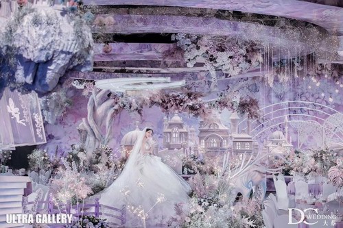 洋葱花艺工作室紫色婚礼案例