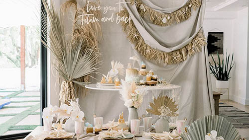 波西米亚风海滩主题儿童生日派对