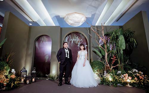 高级热带风绿+紫泰式婚礼