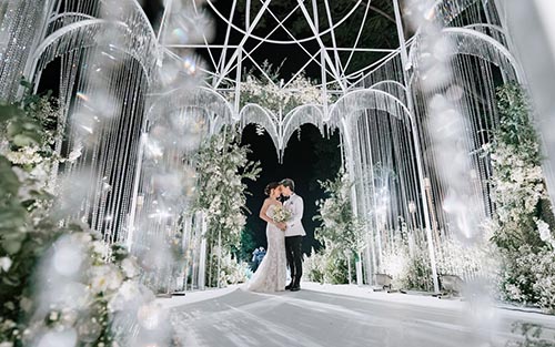 白绿色水晶花园风户外婚礼