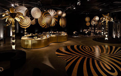 黑金色螺旋纹生日派对