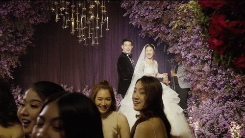 紫色调花墙+长条水晶花泰式婚礼精剪 04:52