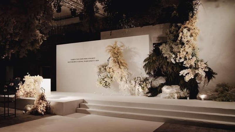 高级感花艺造型背景泰式婚礼精剪 03:58