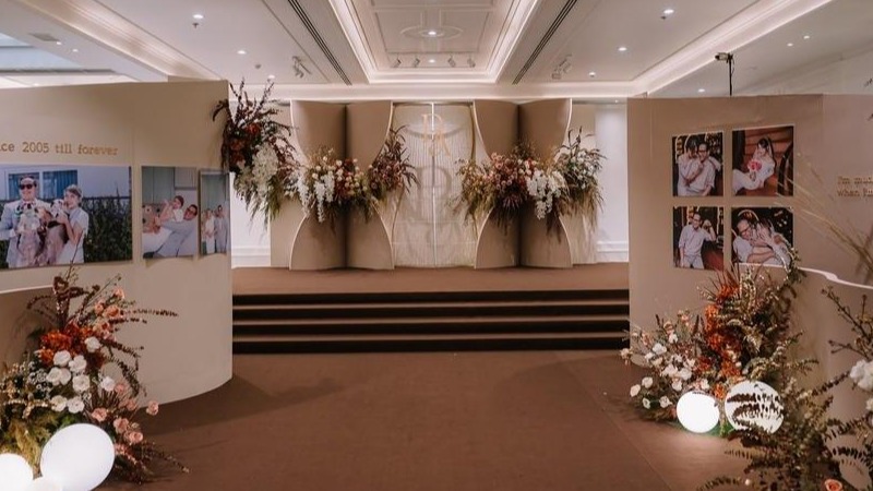 奶咖色丰富层次感泰式婚礼