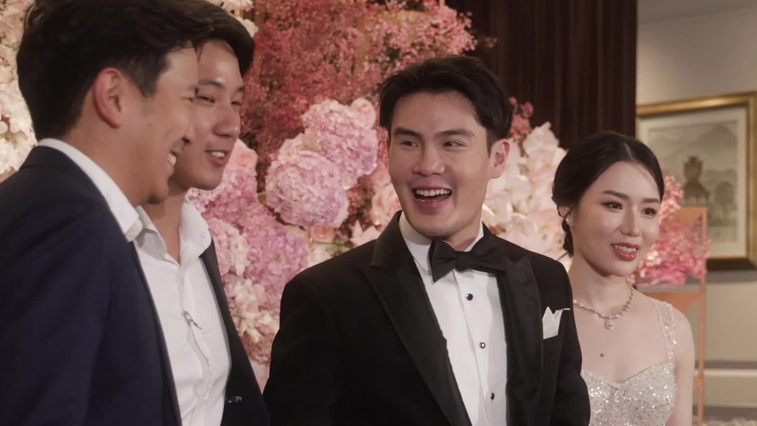 粉金色几何立体背景泰式婚礼精剪 02:23