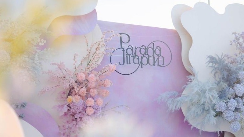 粉紫蓝精致户外泰式婚礼