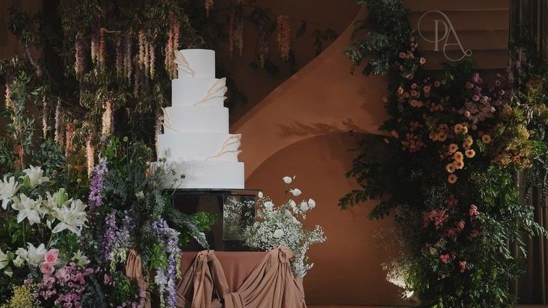 青春校园紫藤花树泰式婚礼