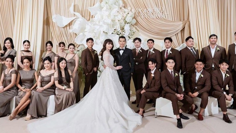 香槟色优雅布幔泰式婚礼