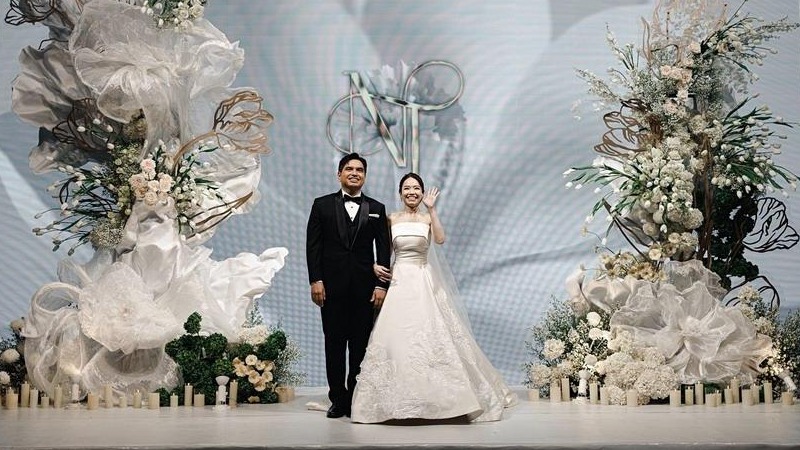 白绿金郁金香主题泰式婚礼